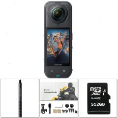 Insta360 X5 Motorsiklet Kiti (Action Görünmez Çubuk, 512GB Hafıza Kartı Dahil)