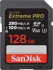 SanDisk 128GB Extreme PRO UHS-II SDXC 280MB/s V60 Hafıza Kartı