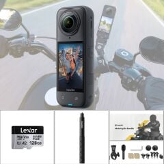 Insta360 X5 Motorcycle Bundle (Görünmez Çubuk, 128GB Hafıza Kartı Dahil)