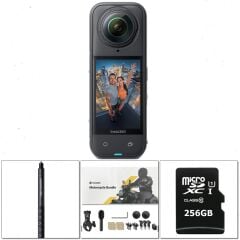 Insta360 X5 Motorsiklet Kiti (Action Görünmez Çubuk, 256GB Hafıza Kartı Dahil)