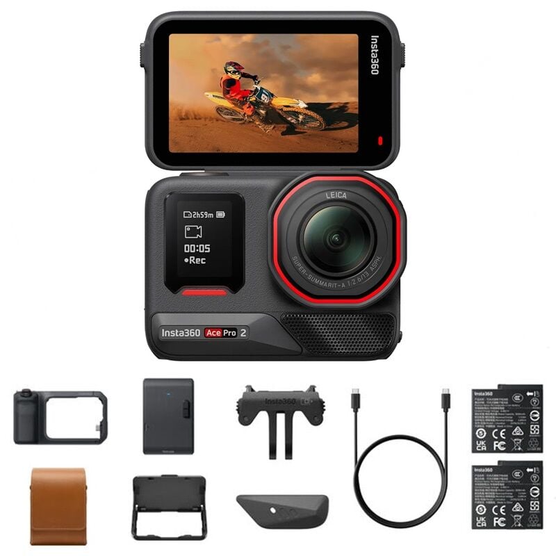 Insta360 Ace Pro 2 Çift Bataryalı Aksiyon Kamerası - Flash Print Kit
