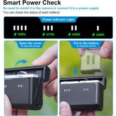 TELESIN Üçlü Batarya Şarj Cihazı (GoPro 9-10-11-12)