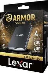 Lexar 4TB ARMOR 700 Taşınabilir SSD Harddisk (2000 MB/s)