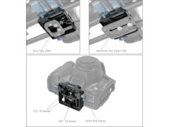 SmallRig 3357 Çift 15mm Çubuk Kelepçeli Evrensel Taban Plakası Baseplate