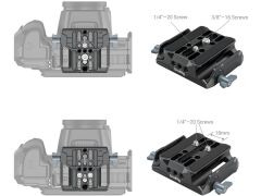 SmallRig 3357 Çift 15mm Çubuk Kelepçeli Evrensel Taban Plakası Baseplate