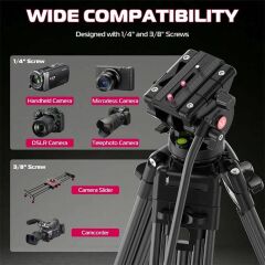 Ulanzi MT-81 Alüminyum 360° Ball Head Kafa Video Tripod