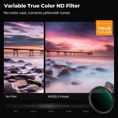 K&F Concept 58mm NANO-X ND2-32  (1-5 Stop) True Color Ultra  Değişken Filtre