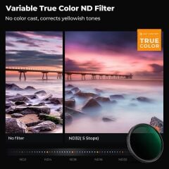 K&F Concept 62mm NANO-X ND2-32  (1-5 Stop) True Color Ultra  Değişken Filtre