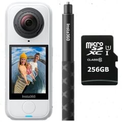 Insta360 X5 360° 8K Kamera (Beyaz) Çubuk, 256GB Kart