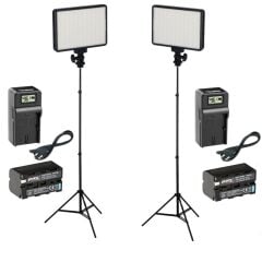 PDX LED 396A İkili Led Işık (Batarya,Şarj,Ayak Dahil)