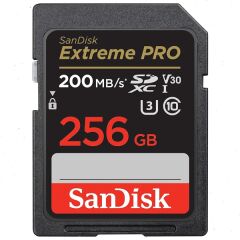 SanDisk 256GB Extreme PRO UHS-I SDXC 200MB/s V30 Hafıza Kartı