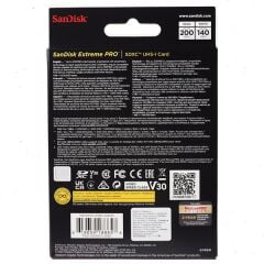 SanDisk 256GB Extreme PRO UHS-I SDXC 200MB/s V30 Hafıza Kartı