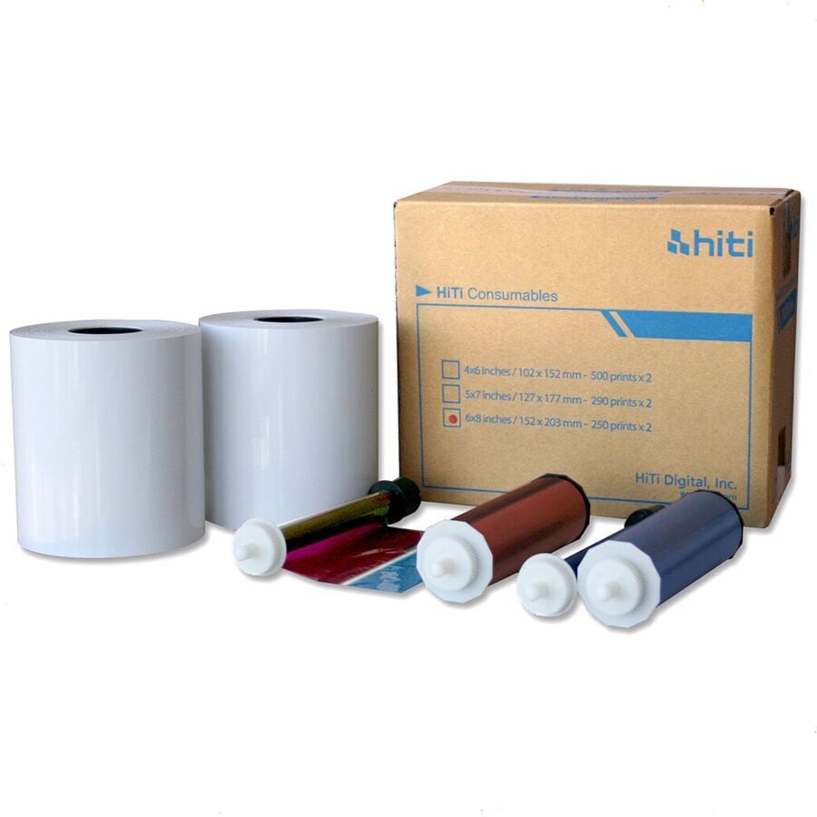 HiTi P520L ve P525L 6 x 8'' (152 x 203 mm) Baskı Kiti (500 Baskı)