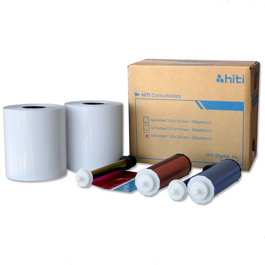 HiTi P520L ve P525L 6 x 8'' (152 x 203 mm) Baskı Kiti (500 Baskı)