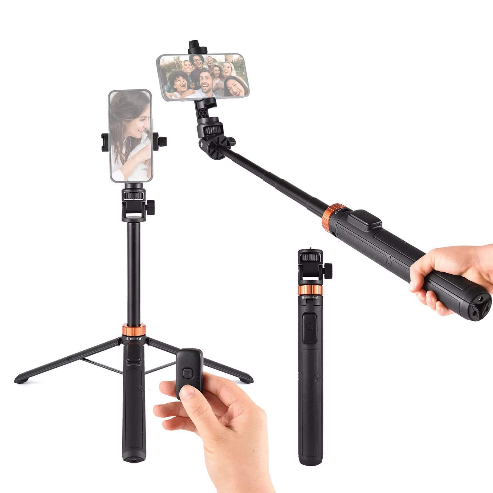 Kingjoy M080 Telefon Tutacaklı Uzaktan Kumandalı Selfie Tripod