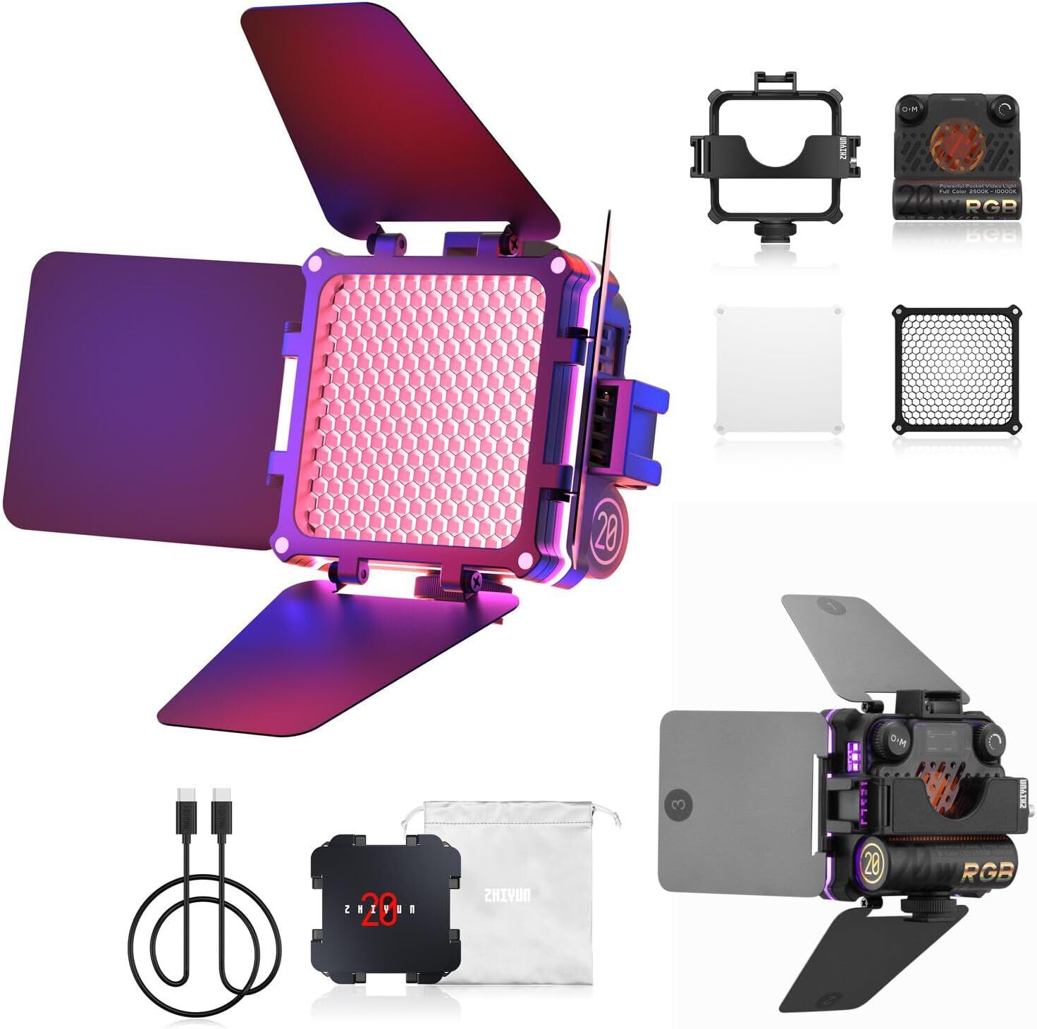 Zhiyun FIVERAY M20C RGB LED Light (Combo Version)