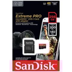 SanDisk 256GB Extreme Pro MicroSDXC Hafıza Kartı (200mb/s)