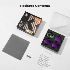 K&F Concept DJI Osmo Pocket 4P Uyumlu CPL + ND16 + ND64 + ND256 Manyetik Filtre Seti