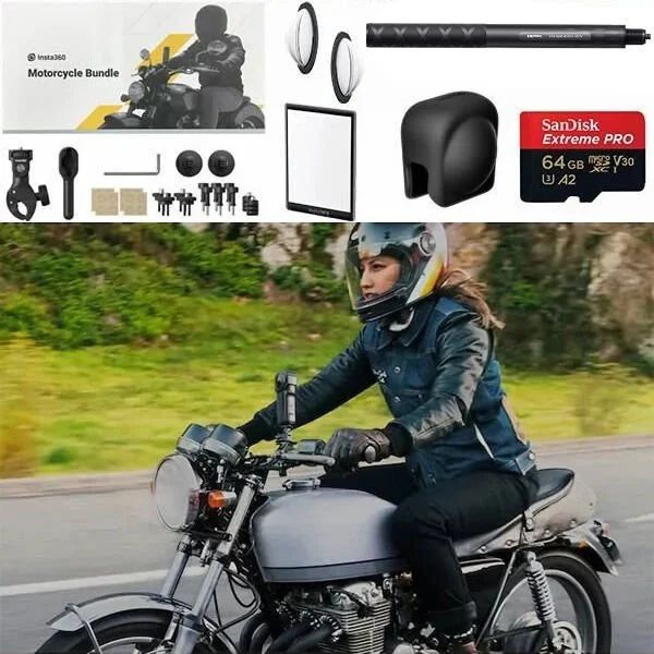 Insta360 X3 Aksiyon Kamerası - Motosiklet Kiti (Full Kit)