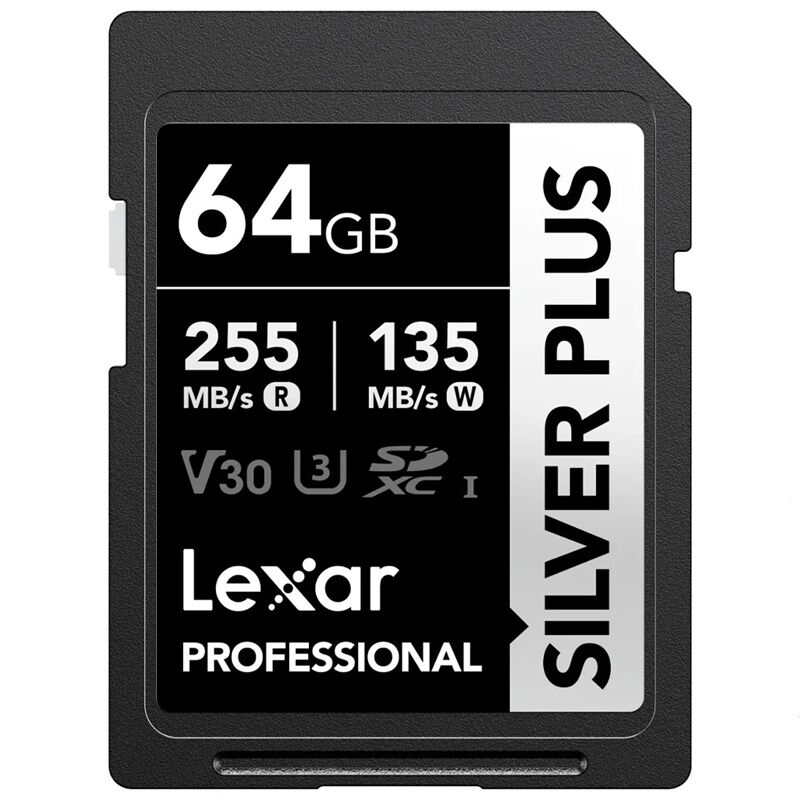 Lexar Professional 64GB 255 MB/s Silver Plus SD Hafıza Kartı