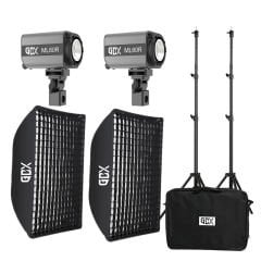 GDX ML60RGB Taşınabilir Video RGB Led İkili Işık Seti