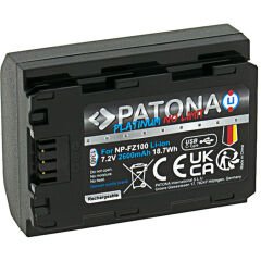 Patona NP-FZ100  USB-C  Platinum Batarya Sony için
