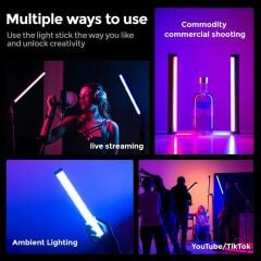 Photoolex B320S RGB Manyetik LED Tube Light - B320