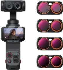 K&F Concept Insta360 Luna Ultra İçin 4 Parça ND/PL Filtre Seti (ND8/PL, ND16/PL, ND32/PL, ND64/PL)