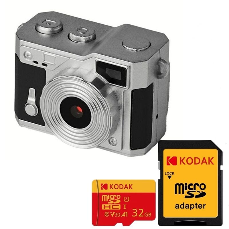 Acton Picco Retro Anahtarlık Kamera (Siyah) 32GB Kartlı Kit