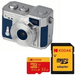 Acton Picco Retro Anahtarlık Kamera (Mavi) 32GB Kartlı Kit