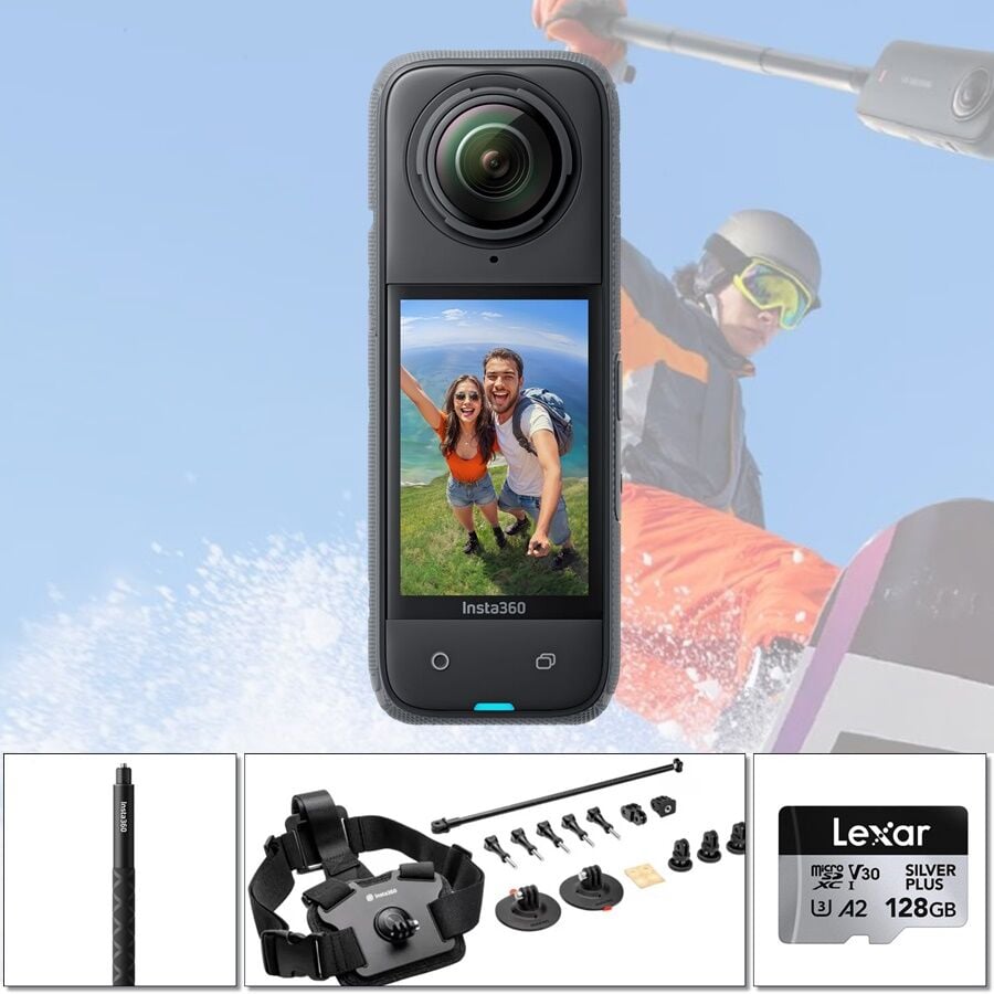 Insta360 X4 - Kar Kiti + Görünmez Çubuk + 128GB Kart