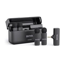 Boya BY-V4 4 Kişilik Şarj Kutulu Kablosuz Mikrofon Seti - 3.5mm TRS