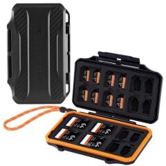 K&F Concept KF31.106 36 Yuvalı SD ve  Micro SD Hafıza Kartı Kılıfı Suya ve Darbeye Dayanıklı  24 Micro SD ve 12 SD Kart için