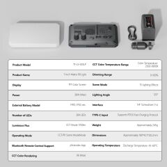 Photoolex Matrix 7 RGB 7 İnç 36W Profesyonel Video Fotoğraf ve Canlı Yayın LED Panel Işık - LS-174-01