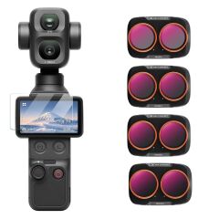K&F Concept Dji Osmo Pocket 4P İçin 4 Parça ND/PL Filtre Seti (ND8/PL, ND16/PL, ND32/PL, ND64/PL) (Plastik)