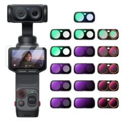 K&F Concept Insta360 Luna Ultra İçin 16 Parça Filtre Seti (Black Mist 1/4 + Black Mist 1/8 + UV + Işık Kirliliği Azaltma + CPL + ND32/PL + ND16/PL + ND8/PL + ND64/PL + ND8 + ND16 + ND32 + ND64 + ND128 + ND256 + ND1000)