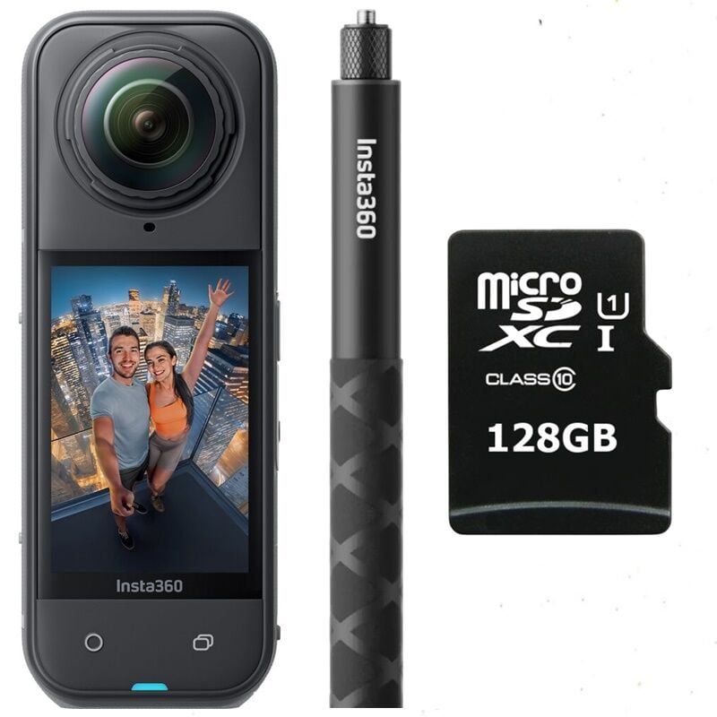 Insta360 X5 + 114cm Görünmez Çubuk + 128GB Kartlı Kit