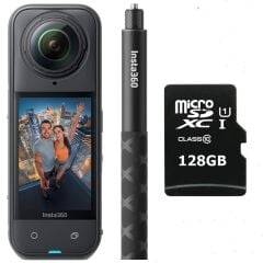 Insta360 X5 + 114cm Görünmez Çubuk + 128GB Kartlı Kit