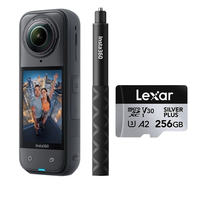 Insta360 X5 114cm Invisible Stick + 256GB Kartlı Kit