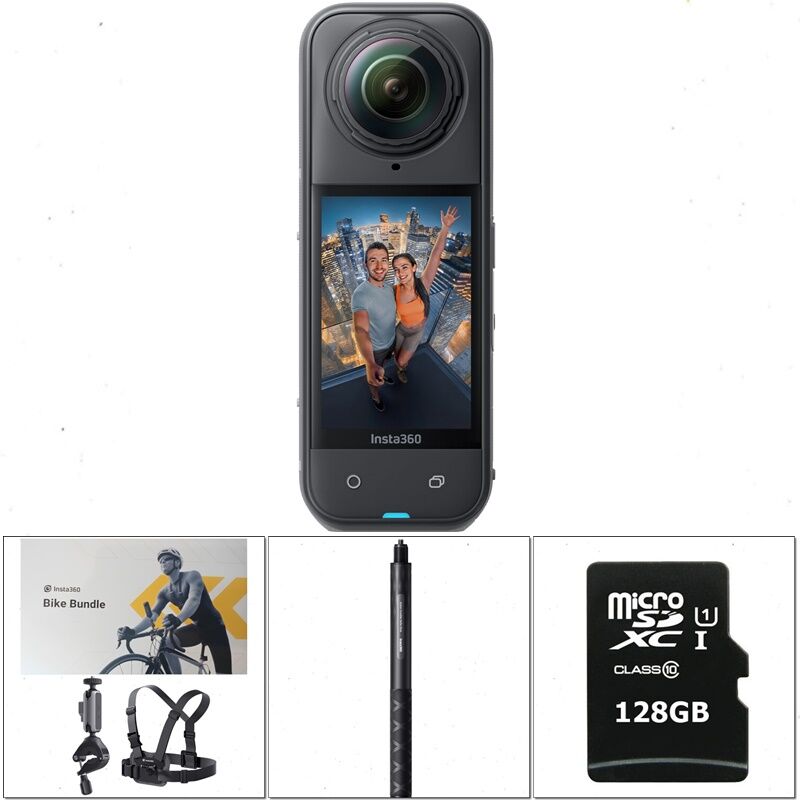 Insta360 X5 Bisiklet Kiti (Görünmez Çubuk + 128GB Kartla)