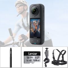 Insta360 X5 Bisiklet Kiti (Görünmez Çubuk + 128GB Kartla)