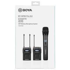 Boya BY-WM8 Pro K4 Çift Kanallı Kablosuz Yaka Ve El Mikrofon Seti
