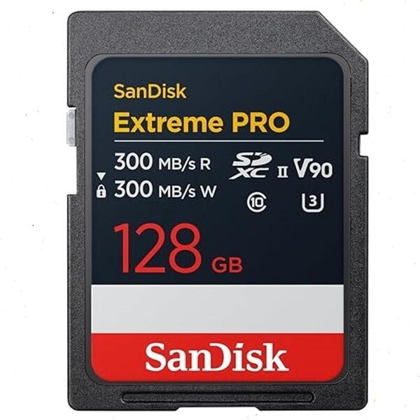 SanDisk 128GB Extreme Pro SD UHS-II 300 MB Kart (V90)