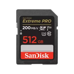 SanDisk Extreme PRO 512GB SD UHS-I Kart (V30)