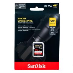 SanDisk Extreme PRO 512GB SD UHS-I Kart (V30)