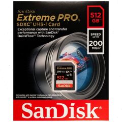 SanDisk Extreme PRO 512GB SD UHS-I Kart (V30)