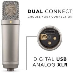 Rode NT1 5th Generation XLR/USB Condenser Mikrofon (Silver)