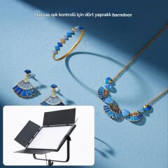 Gdx P500C Bicolor Profesyonel İkili 300W LED Panel Video ve Fotoğraf Stüdyo Işık Seti