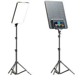 Gdx P300TS BiColor Fotoğrafçılık ve Stüdyo Aydınlatması 80 Watt LED Video Panel Sürekli Işık Tekli Set