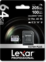 Lexar 64GB Professional SILVER PLUS micro SD Hafıza Kartı